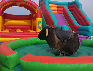 bucking bronko bouncy castle hire